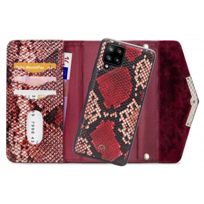 Mobilize Mobilize 2in1 Gelly Velvet Clutch Samsung Galaxy A42 5G - Red Snake