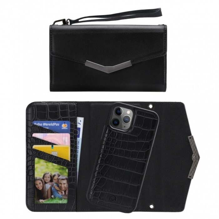 Mobilize Mobilize 2in1 Elegant Magnet Clutch iPhone 11 Pro Black Croco