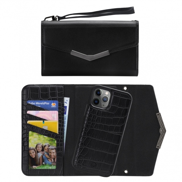 Mobilize Mobilize 2in1 Elegant Magnet Clutch iPhone 11 Pro Black Croco