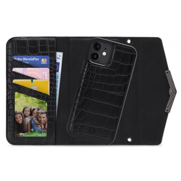 Mobilize Mobilize 2in1 Elegant Magnet Clutch voor Apple iPhone 12 Mini - Black Croco