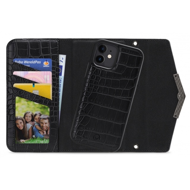 Mobilize Mobilize 2in1 Elegant Magnet Clutch voor Apple iPhone 12 Mini - Black Croco