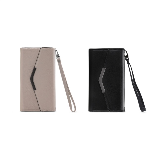 Mobilize Mobilize 2in1 Elegant Magnet Clutch iPhone 12 Mini - Beige Snake