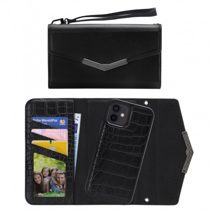 Mobilize Mobilize 2in1 Elegant Magnet Clutch Apple iPhone 12/12 Pro - Black Croco