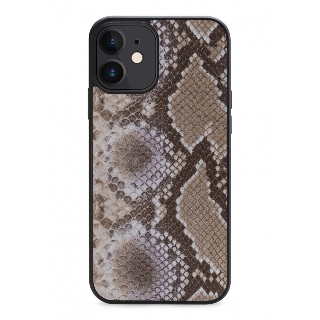 Mobilize Mobilize 2in1 Elegant Magnet Clutch iPhone 12 / 12 Pro - Beige Snake