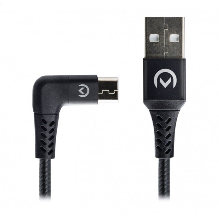 Mobilize Mobilize Strong Nylon 90° Micro-USB Kabel 1.5m - 12W - Zwart
