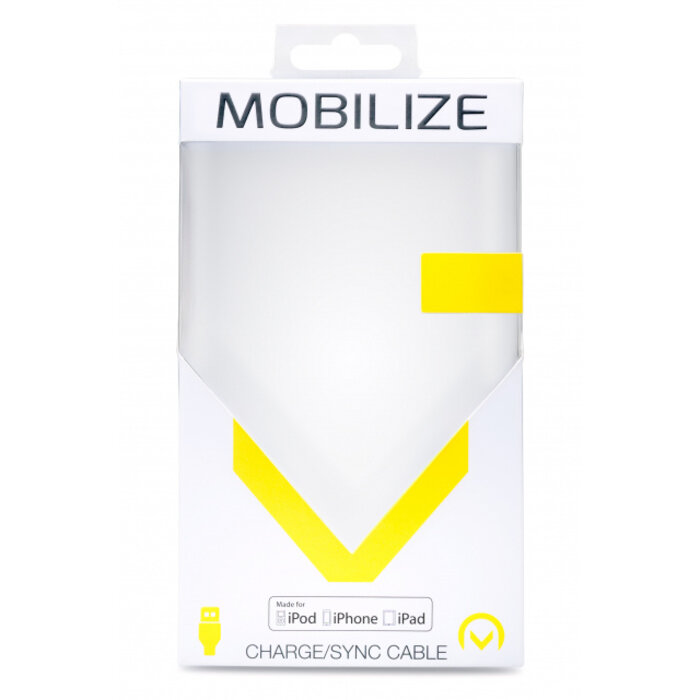 Mobilize Mobilize Strong Nylon 90° Lightning naar USB-A Kabel 1.5m 12W Zwart