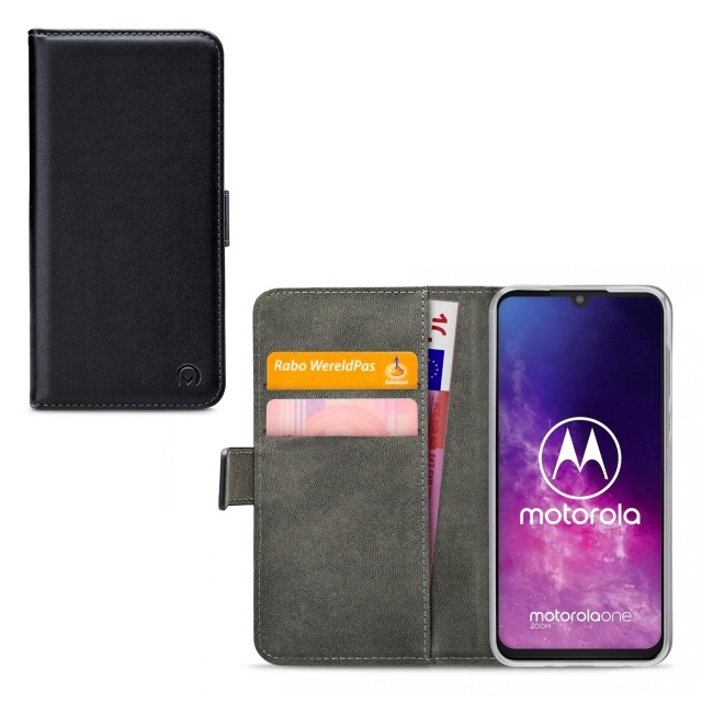 Mobilize Mobilize Classic Gelly Wallet Book Case voor Motorola Moto One Zoom - Zwart