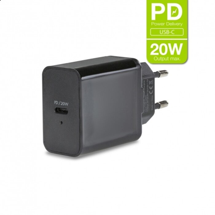 Mobilize Mobilize Wall Charger USB-C PD 20W Snellader - Zwart