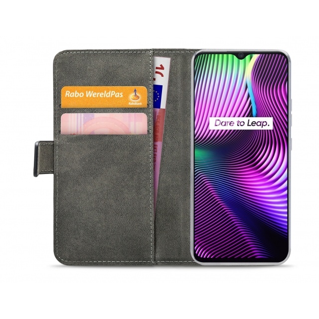 Mobilize Mobilize Classic Gelly Wallet Book Case voor realme 7i / C12 / C15 - Zwart