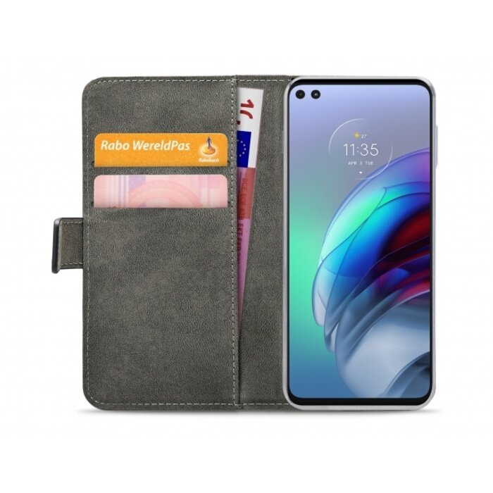 Mobilize Mobilize Classic Gelly Wallet Book Case voor Motorola Moto G100 - Zwart