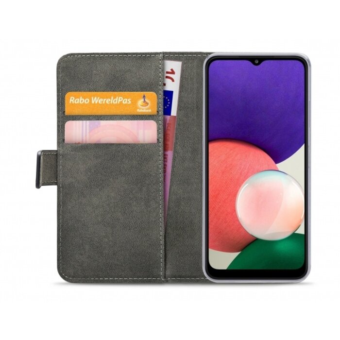 Mobilize Mobilize Classic Gelly Wallet Book Case Samsung Galaxy A22 5G Zwart