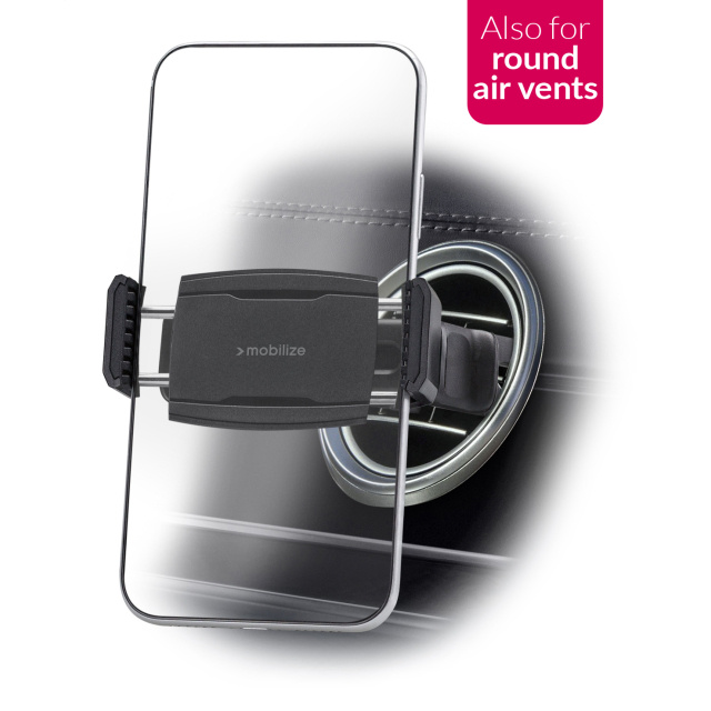 Mobilize Mobilize Universele Telefoonhouder voor Ronde Ventilatieroosters - Zwart