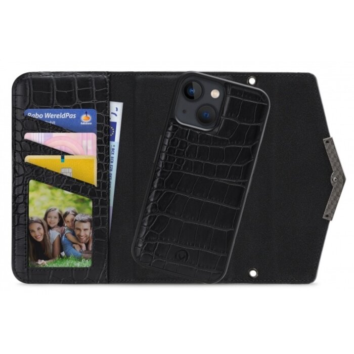 Mobilize Mobilize 2in1 Magnet Clutch Hoesje iPhone 13 Mini - Black Croco