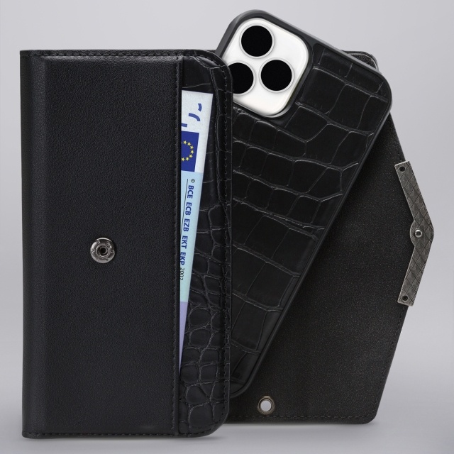 Mobilize Mobilize 2in1 Elegant Magnet Clutch iPhone 13 Pro Max - Black Croco