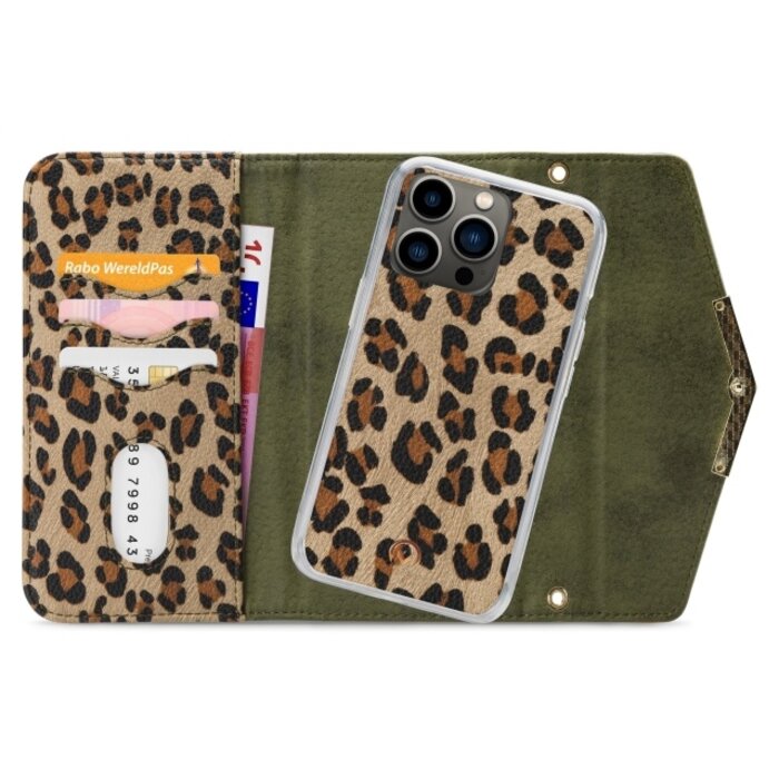 Mobilize Mobilize 2-in-1 Gelly Clutch Apple iPhone 13 Pro - Green Leopard