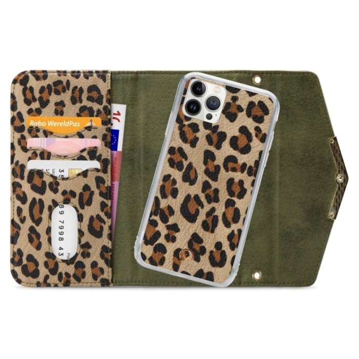Mobilize Mobilize 2in1 Gelly Clutch Apple iPhone 13 Pro Max Green Leopard