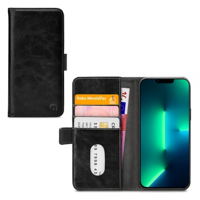 Mobilize Mobilize Elite Gelly Wallet Book Case iPhone 13 Pro Max Zwart