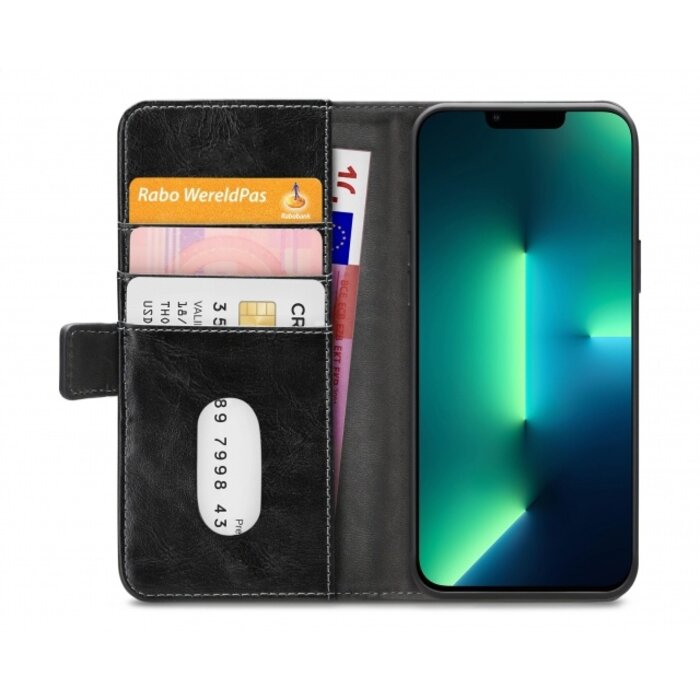 Mobilize Mobilize Elite Gelly Wallet Book Case iPhone 13 Pro Max Zwart