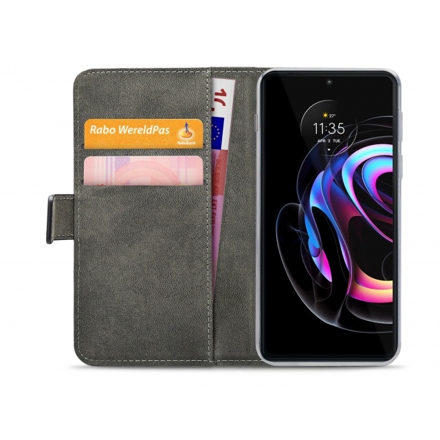 Mobilize Mobilize Classic Gelly Wallet Book Case Motorola Edge 20 Zwart