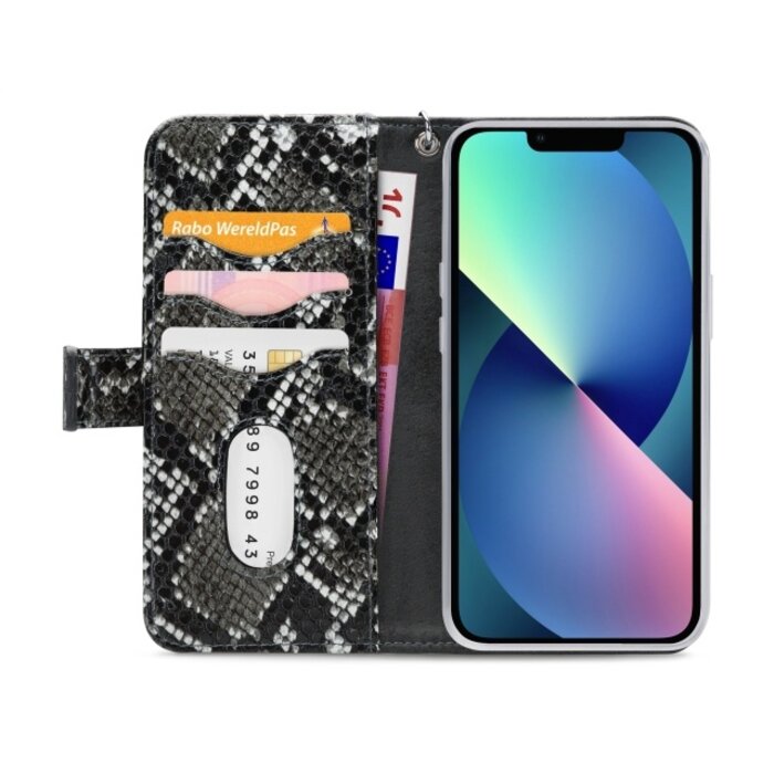 Mobilize Mobilize 2in1 Magnet Zipper Case Apple iPhone 13 Mini - Black/Snake