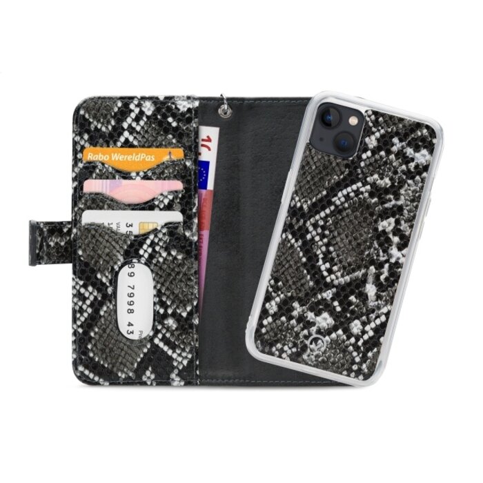 Mobilize Mobilize 2in1 Magnet Zipper Case Apple iPhone 13 Mini - Black/Snake