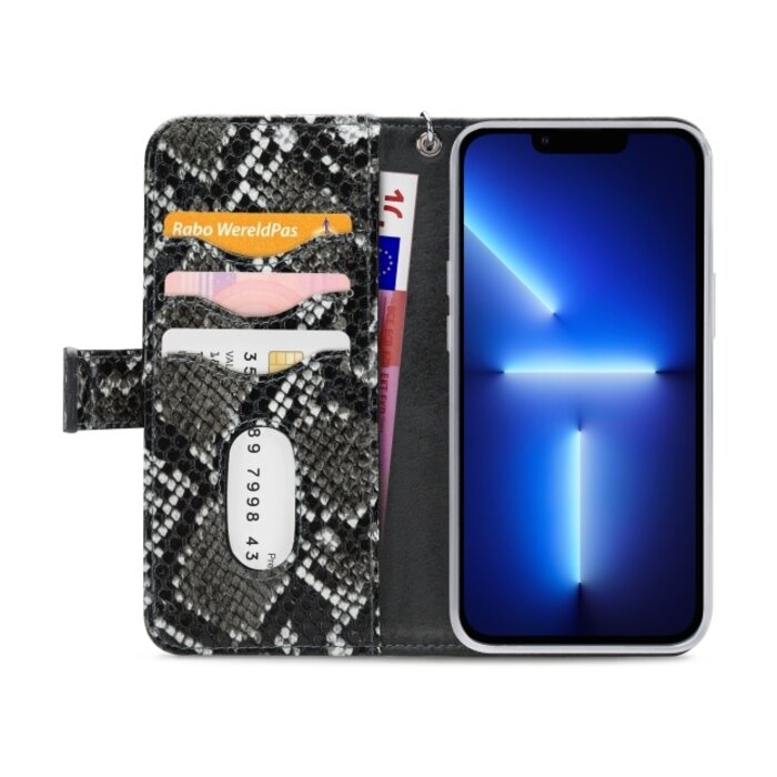 Mobilize Mobilize 2in1 Magnet Zipper Case Apple iPhone 13 Pro Black/Snake