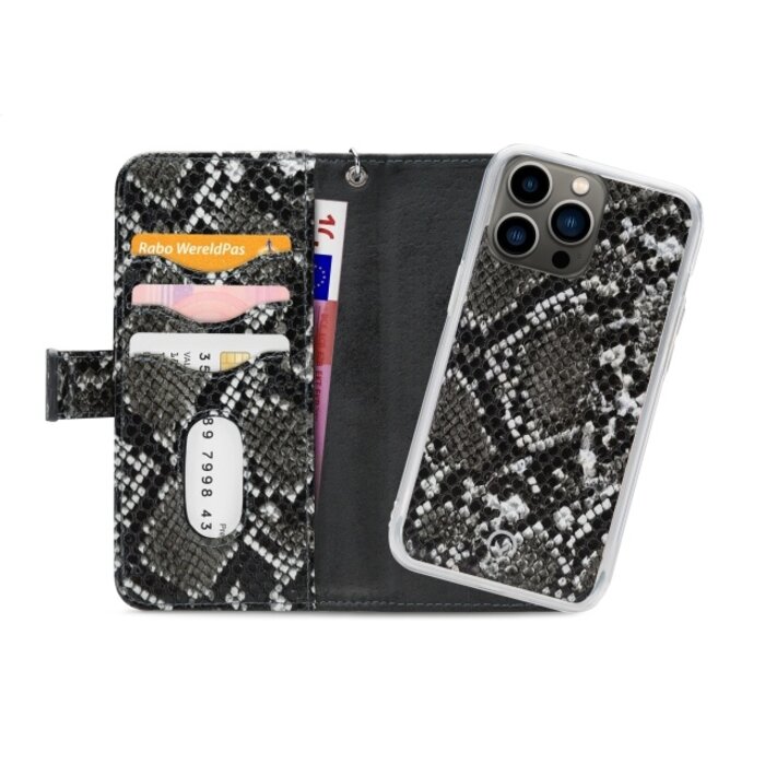 Mobilize Mobilize 2in1 Magnet Zipper Case Apple iPhone 13 Pro Black/Snake
