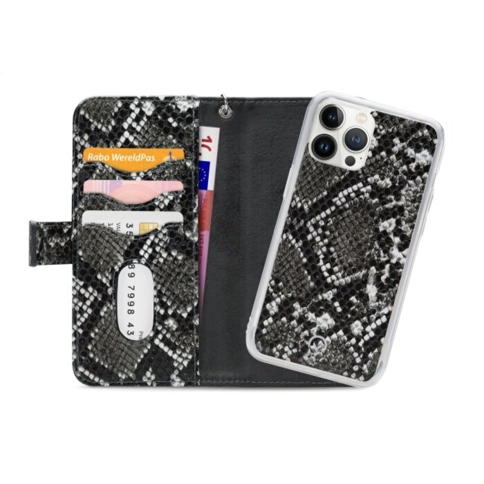 Mobilize Mobilize 2in1 Magnet Zipper Case - iPhone 13 Pro Max - Black / Snake