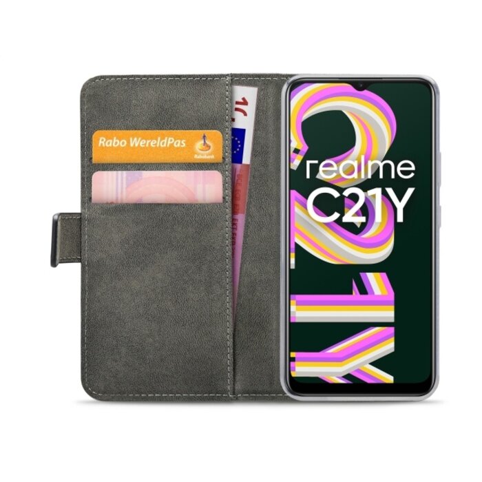 Mobilize Mobilize Classic Gelly Wallet Book Case voor realme C21Y - Zwart