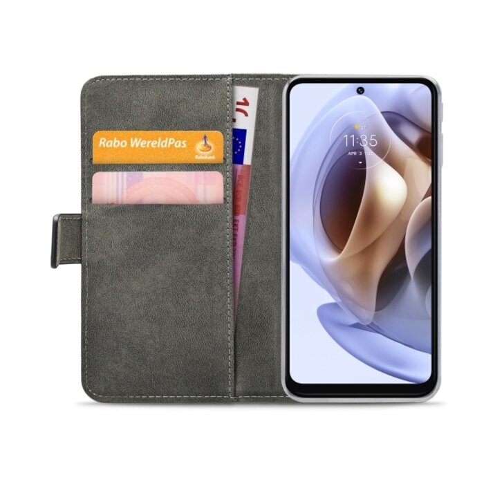 Mobilize Mobilize Classic Gelly Wallet Book Case voor Motorola Moto G31 / G41 - Zwart