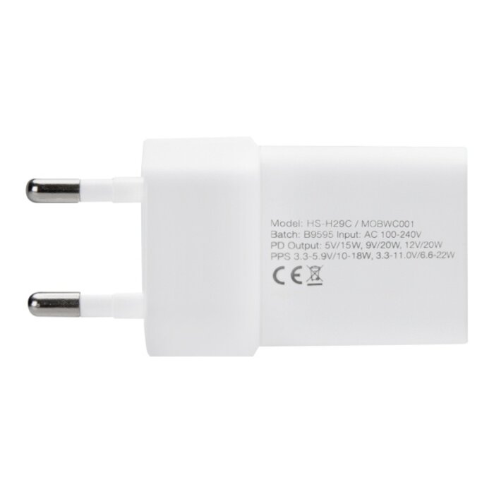 Mobilize Mobilize Wall Charger USB-C 20W met PD & PPS - Wit