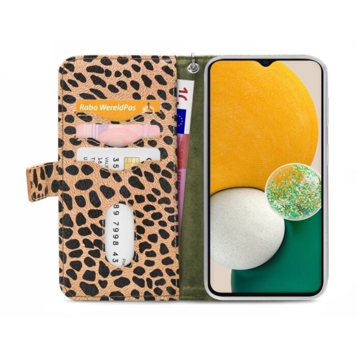 Mobilize Mobilize 2in1 Magnet Zipper Case Samsung Galaxy A04s / A13 5G Olive Leopard