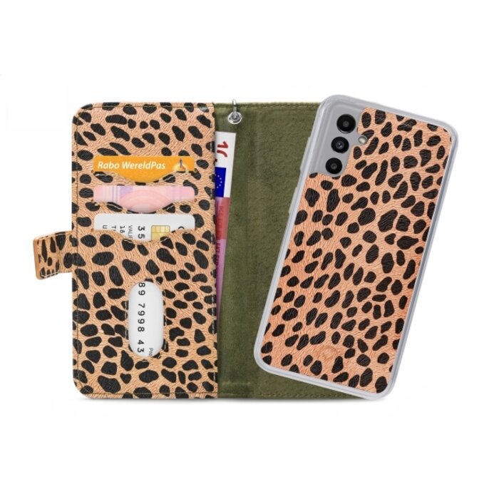 Mobilize Mobilize 2in1 Magnet Zipper Case Samsung Galaxy A04s / A13 5G Olive Leopard