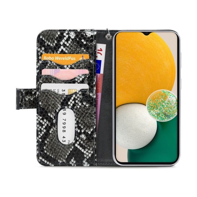 Mobilize Mobilize 2in1 Magnet Zipper Case voor Samsung Galaxy A04s / A13 5G - Black/Snake