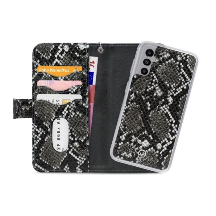 Mobilize Mobilize 2in1 Magnet Zipper Case voor Samsung Galaxy A04s / A13 5G - Black/Snake