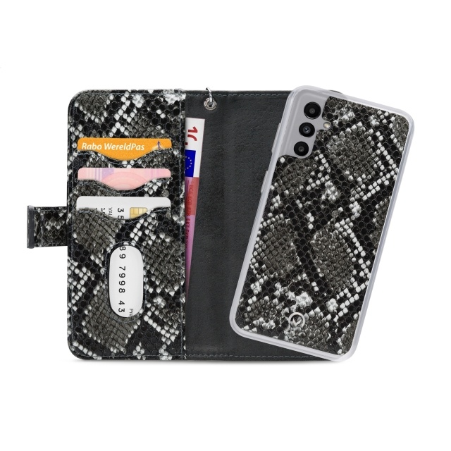 Mobilize Mobilize 2in1 Magnet Zipper Case voor Samsung Galaxy A04s / A13 5G - Black/Snake