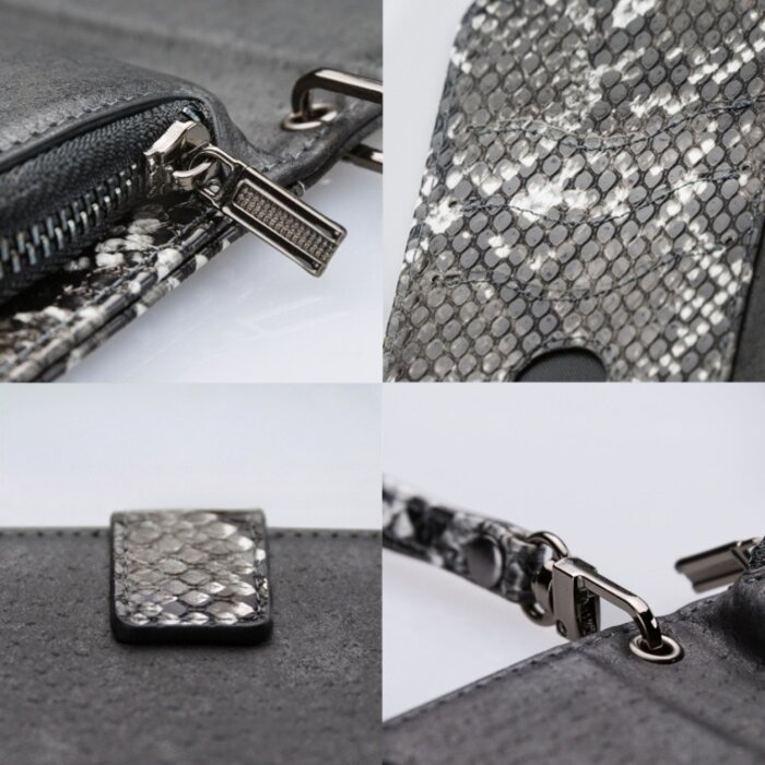 Mobilize Mobilize 2in1 Magnet Zipper Case voor Samsung Galaxy A04s / A13 5G - Black/Snake