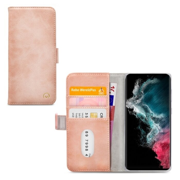 Mobilize Mobilize Elite Gelly Wallet Book Case Samsung Galaxy S22 Ultra 5G Soft Pink