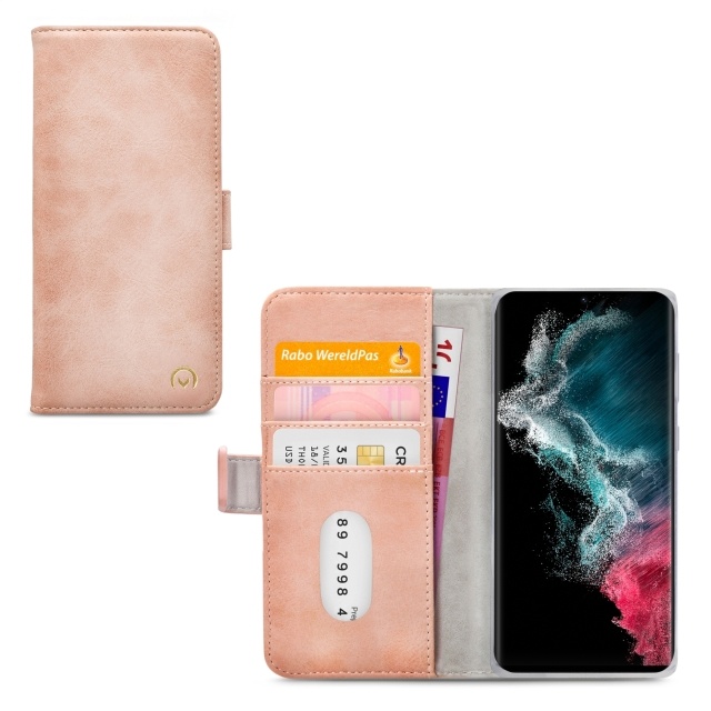 Mobilize Mobilize Elite Gelly Wallet Book Case Samsung Galaxy S22 Ultra 5G Soft Pink