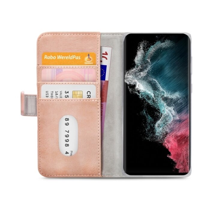 Mobilize Mobilize Elite Gelly Wallet Book Case Samsung Galaxy S22 Ultra 5G Soft Pink