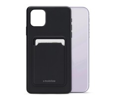 Mobilize Mobilize Rubber Gelly Card Case Apple iPhone 11 - Mat Zwart