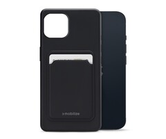 Mobilize Mobilize Rubber Gelly Card Case Apple iPhone 13 - Mat Zwart