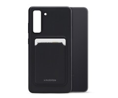 Mobilize Mobilize Rubber Gelly Card Case Samsung Galaxy S21 FE 5G - Mat Zwart
