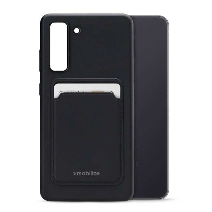 Mobilize Mobilize Rubber Gelly Card Case Samsung Galaxy S21 FE 5G - Mat Zwart