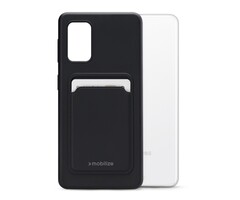 Mobilize Mobilize Rubber Gelly Card Case voor Samsung Galaxy A32 5G - Mat Zwart