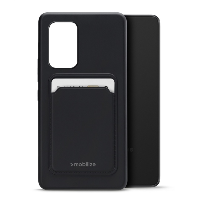 Mobilize Mobilize Rubber Gelly Card Case Samsung Galaxy A53 5G - Mat Zwart