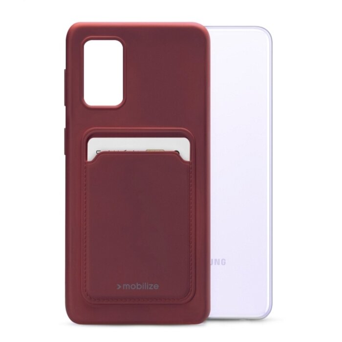Mobilize Mobilize Rubber Gelly Card Case Samsung Galaxy A32 5G - Matt Bordeaux