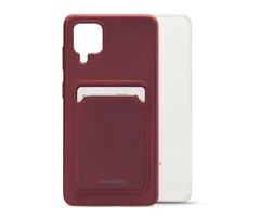Mobilize Mobilize Rubber Gelly Card Case Samsung Galaxy A12 / M12 - Mat Bordeaux