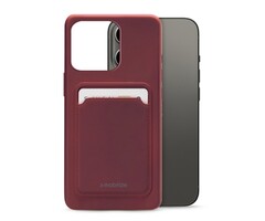 Mobilize Mobilize Rubber Gelly Card Case iPhone 13 Pro - Matt Bordeaux