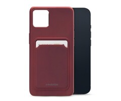 Mobilize Mobilize Rubber Gelly Card Case voor Apple iPhone 13 - Matt Bordeaux